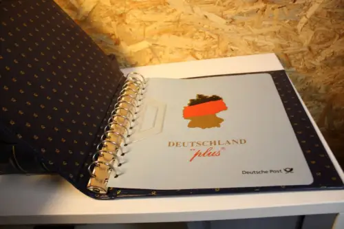 5 Dt. Post / Leuchtturm Ringbinder mit Schuber blau Deutschland Plus 13 Ring (33096)