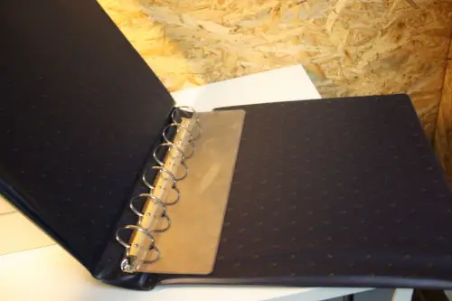 5 Borek Binder blau verschiedene Aufdrucke (33204)