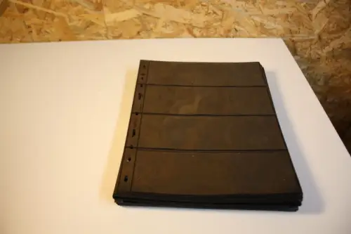 60 Poro Collect / Optima Leuchtturm Hüllen schwarz mit versch. Streifen (33213)
