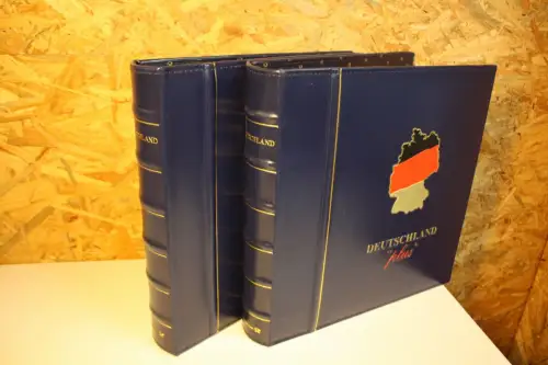 2 Dt. Post / Leuchtturm Ringbinder mit Schuber blau Deutschland Plus 13 Ring (33270)