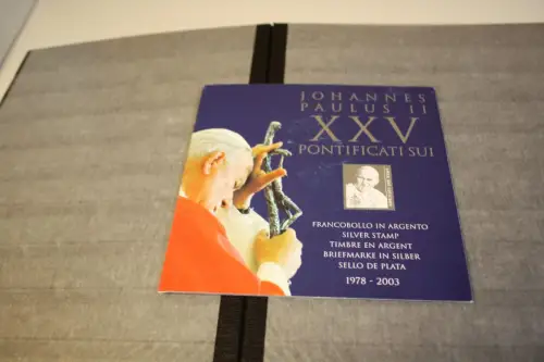 Vatikan Michel 1428 Silbermarke Papst Paul Folder postfrisch (33321H)