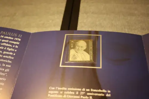 Vatikan Michel 1428 Silbermarke Papst Paul Folder postfrisch (33321H)