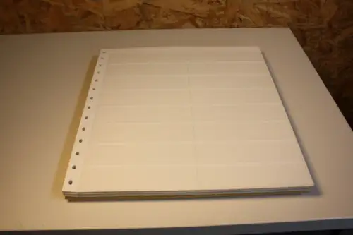 10 Safe Hartplastikblätter weiß 8 Streifen geteilt (33632)