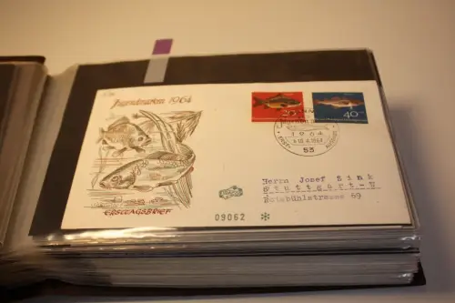 Bund + Berlin ca. 200 FDC in 2 Alben 60er Jahre (33664)