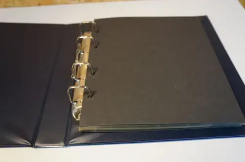 Samt Binder + Schuber blau inkl. 25 2er Hüllen (33668)