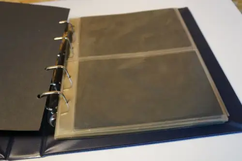 Samt Binder + Schuber blau inkl. 25 2er Hüllen (33668)