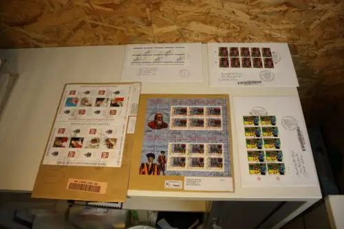 Vatikan 5 gelaufene Belege mit Kleinbogen (33699H)