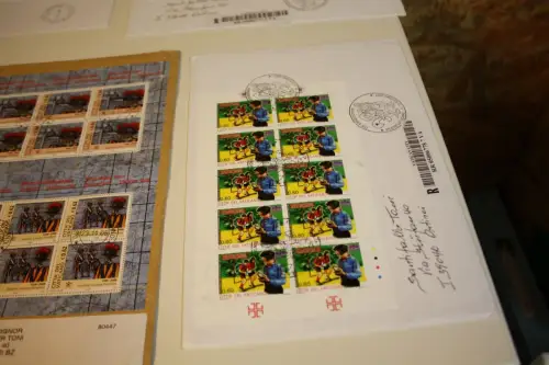 Vatikan 5 gelaufene Belege mit Kleinbogen (33699H)