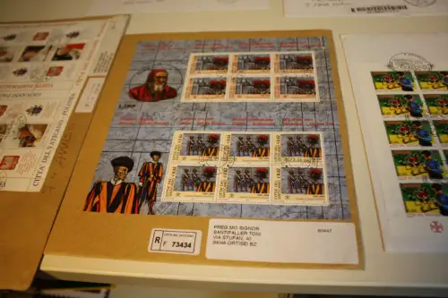 Vatikan 5 gelaufene Belege mit Kleinbogen (33699H)