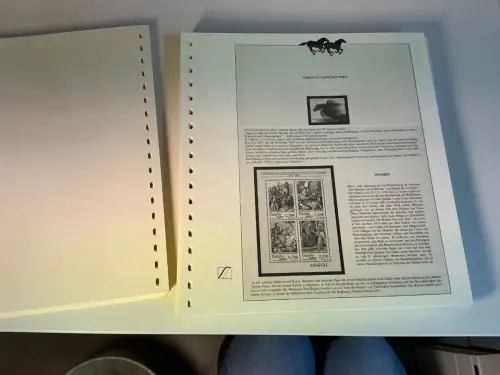 50 Lindner T Blätter versch. Streifen mit Aufdruck Pferde (33792)