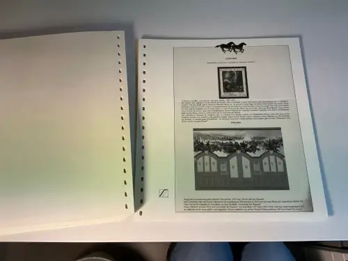 50 Lindner T Blätter versch. Streifen mit Aufdruck Pferde (33792)