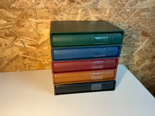 5 Lindner ETB Alben mit Schuber verschiedene Farben (33795)