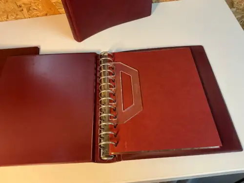 5 Lindner ETB Alben rot mit Hüllen (33794)