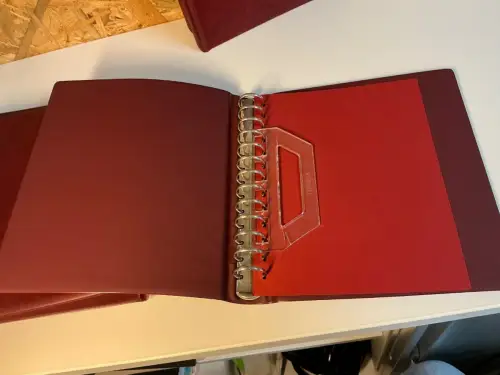 5 Lindner ETB Alben rot mit Hüllen (33794)