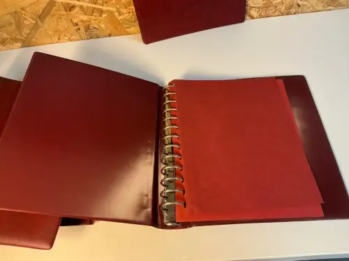 5 Lindner ETB Alben rot mit Hüllen (33794)