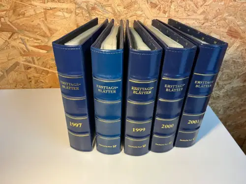 Dt. Post 5 ETB Alben mit Jahreszahlen am Rücken (33892)