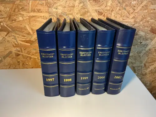 Dt. Post 5 ETB Alben mit Jahreszahlen am Rücken (33894)