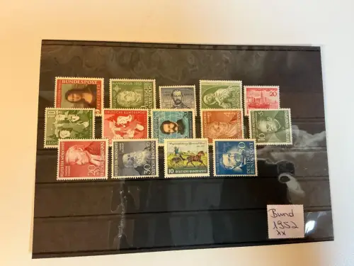 Bund Jahrgang 1952 postfrisch komplett (30628)