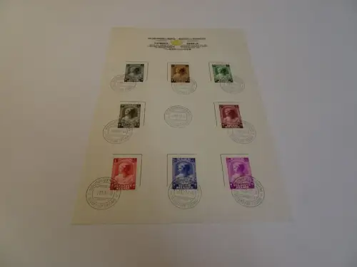 Belgien Michel 457-464 FDC auf Gedenkblatt (22752H)