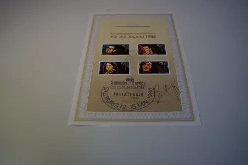 Bund Michel 1360/63 ETB mit Unterschrift Entwerfer Idole Rock + Pop (30112)