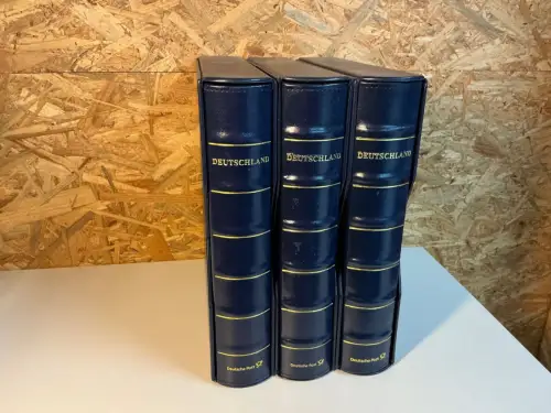 3 Dt. Post / Leuchtturm Ringbinder und Schuber blau Exklusiv 13 Ring (34024)