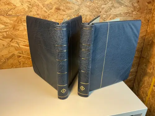 2 Leuchtturm Klemmbinder blau mit Aufdruck Deutsches Reich (34044)