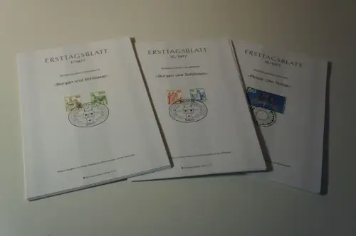 Bund ETB Ersttagsblätter Jahrgang 1977 komplett (28408)