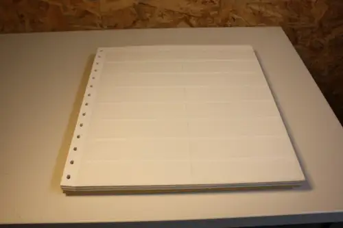 10 Safe Hartplastikblätter weiß 8 Streifen geteilt (33632)