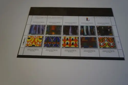 Liechtenstein Kollektionsbogen 4 I-X postfrisch, Gestickte Moderne (27334)