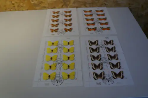 Bund Michel 2500-2503 10er Bögen gestempelt Schmetterlinge (28686)