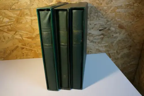 3 Lindner Binder grün inkl. Schuber (bitte lesen) (34192)