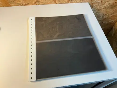 25 Lindner Klarsichthüllen 2er mit weißem Rand (34244)