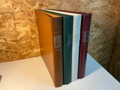 4 Lindner Binder ältere Modelle verschiedene Farben (34252)