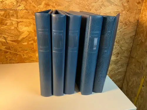 5 Lindner Binder blau 18 Ring gebraucht (34248)