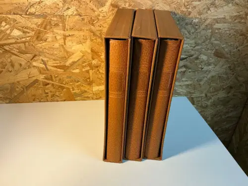 3 Lindner Binder braun mit Schuber 18 Ring (34255)