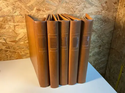 5 Lindner Binder braun 18 Ring gebraucht (34249)