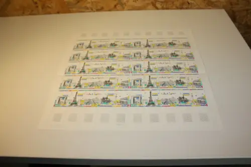 Frankreich Michel 2710-14 Bogen postfrisch Gebäude in Paris (32220B)