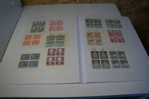 12 Eckrand Viererblocks Bund aus 1957 (31399H)