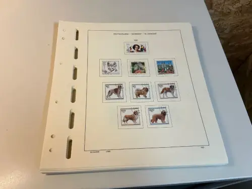 Bund 1996-1999 gestempelt ohne SKL komplett inkl. Schaubek Vordruck (34269)