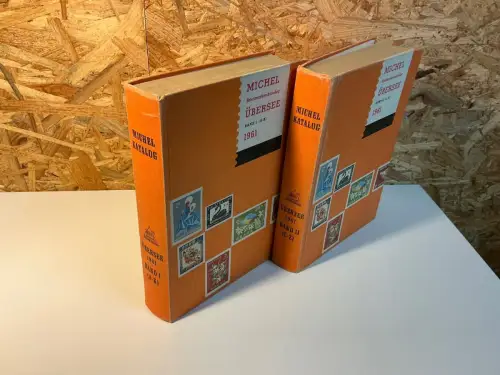 Michel Briefmarkenkataloge Übersee A-Z 2 Bände 1961 (34277)