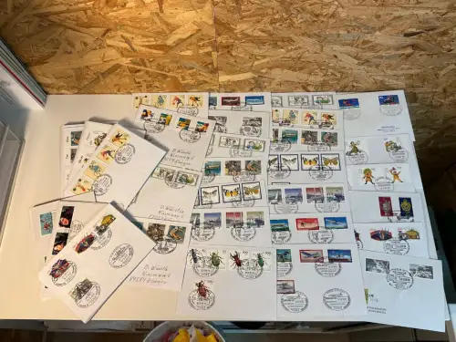 Bund 50 Belege alle mit Zuschlagssätzen + Sonderstempeln (34390)