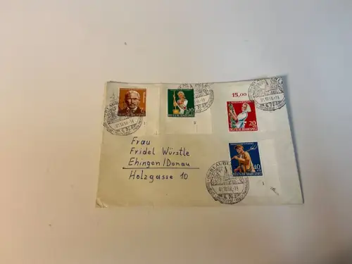Bund Michel 297-300 FDC Eckrand Wofa 1958 (34385)