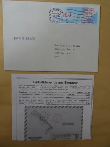 Frankreich ATM 9.12. FDC (6448)