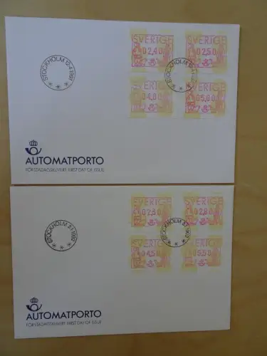 Schweden ATM1 S1 + S2 FDC (6652)