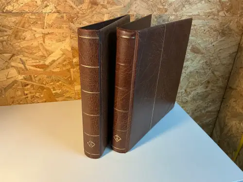 2 Leuchtturm Ringbinder in braun mit 13 Ring (34520)