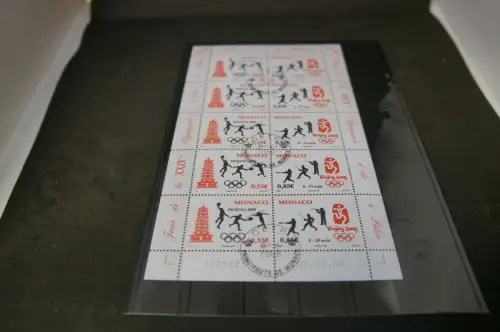 Monaco Michel 2884/2885 Kleinbogen gestempelt Olympia 2008 (30620)
