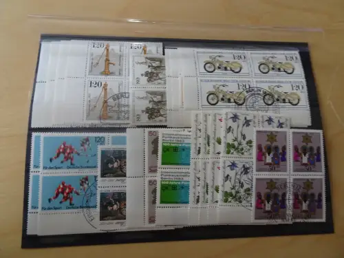 Berlin Jahrgang 1983 Viererblock gestempelt/postfrisch komplett (8669)