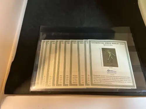Vignettenblocks aus MH Deutsche Sporthilfe Olympiade Berlin 1916 (34591)