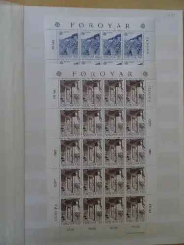 Färoer Michel 149/50 postfrisch Kleinbogen (10965H)