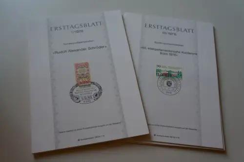 Bund ETB Ersttagsblätter Jahrgang 1978 komplett (28409)